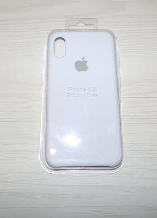 Чохол для iphone xs apple silicone case (white)2 фото