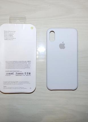 Чехол для iphone xs apple silicone case (white)3 фото