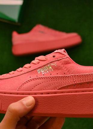 Кеды puma Leggings basket platform reset "pink"