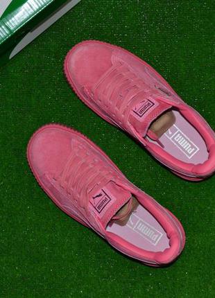 Кеды puma basket platform reset "pink"3 фото