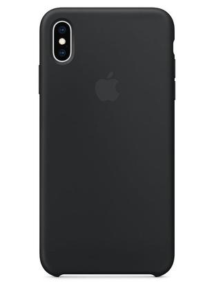Силіконовий чохол apple silicone case black для iphone xs1 фото
