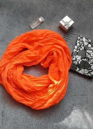 Оранжевий снуд , хомут , шарф atmosphere3 фото