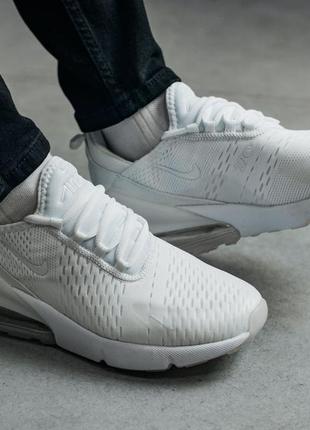 Nike air max 270 white, мужские белые кроссовки найк, кросівки найк 270 білі, літні кросівки найк4 фото