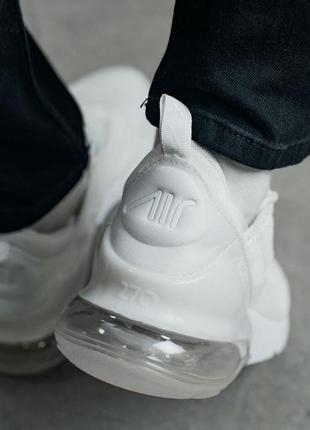 Nike air max 270 white, мужские белые кроссовки найк, кросівки найк 270 білі, літні кросівки найк5 фото