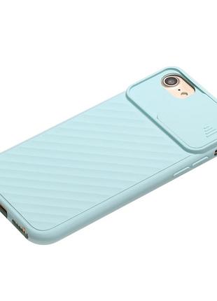 Чохол для iphone 7 plus 8 plus силіконовий slider зі слайд-камерою