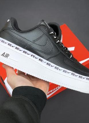 Nike air force 1 low "ribbon pack" black кроссовки найк кеды кросівки жіночі кеди2 фото