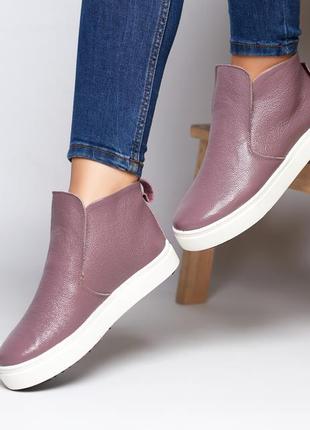Женские кожаные ботинки, разные цвета