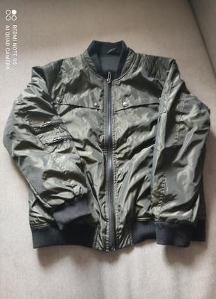 Чоловічий бомбер куртка демісезонна сша, підліткові, новий, розмір 14-16 m l1 фото