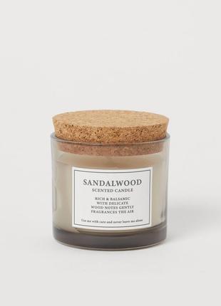 Ароматическая свеча h&m home sandalwood сандал сандалвуд маленькая свечка