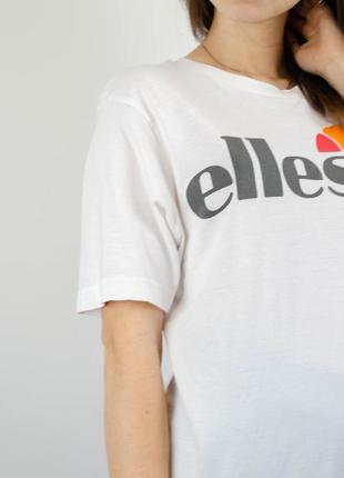 Ellesse белая свободная удлиненная футболка с большим логотипом элис3 фото