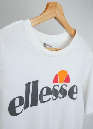 Ellesse белая свободная удлиненная футболка с большим логотипом элис5 фото