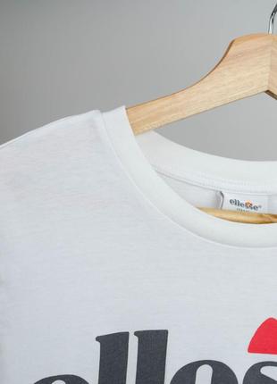 Ellesse белая свободная удлиненная футболка с большим логотипом элис6 фото