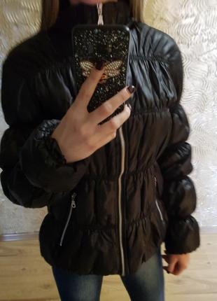 Куртка чёрная болоньевая !2 фото