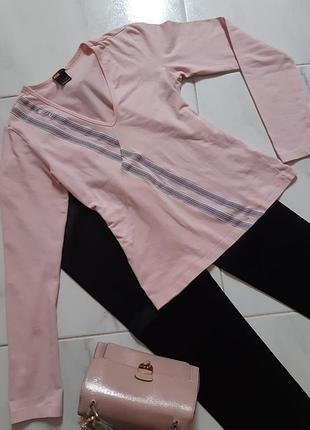 Брендовый милейший пуловер лонгслив пудровый футболка с длинным рукавом diezel s