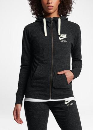 Кофта nike w nsw gym vntg hoodie fz на молнии с капюшоном/толстовка/балахон/худи/свитшот9 фото