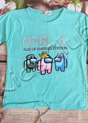 Реглан, топ among us на зростання від 128 до 146