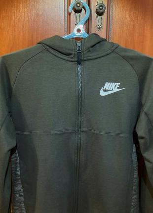 Кофта nike hoodie nsw fz на молнии с капюшоном/балахон/худи/свитшот/толстовка2 фото