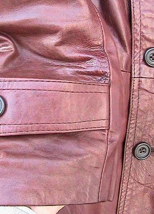 Кожаный френч пиджак плащ 48/509 фото