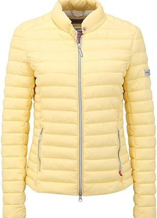 Легкая стёганная куртка лимонного 🍋 цвета frieda&freddies.4 фото