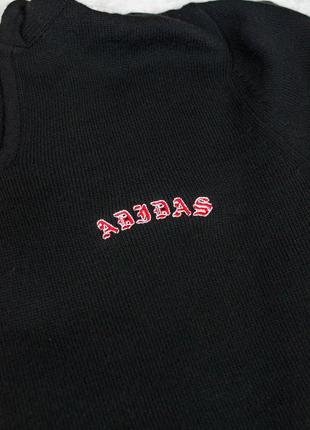 Adidas трикотажный оригинальный худи с капюшоном, свитшот, кофта с вышитым лого шерсть8 фото