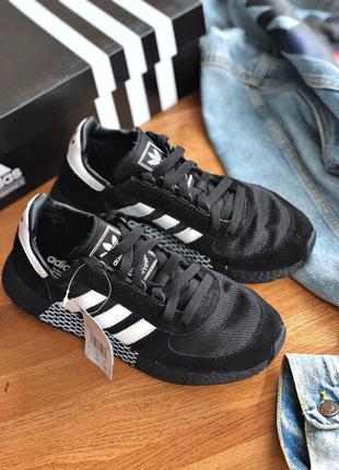 Мужские стильные весенние кроссовки adidas marathon tech black5 фото