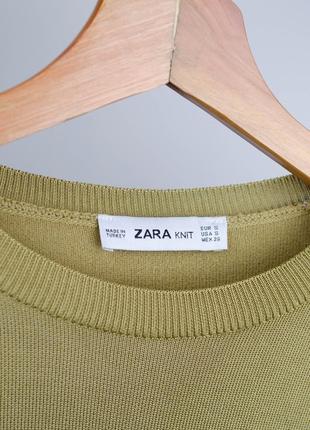 Zara укороченный джемпер с широкими плечами, кофта8 фото