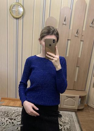 Синий свитер oodji