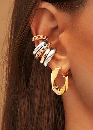 Трендові сережки, кафи, кафі в стилі zara