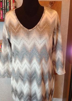Трикотажне плаття з подовженою спинкою бренду janina, р. 50-52