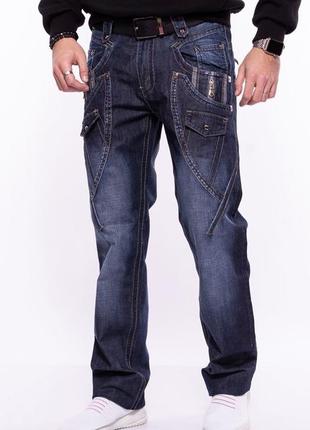 Прямі класичні, байстрові джинси, з декорованими строчками1 фото