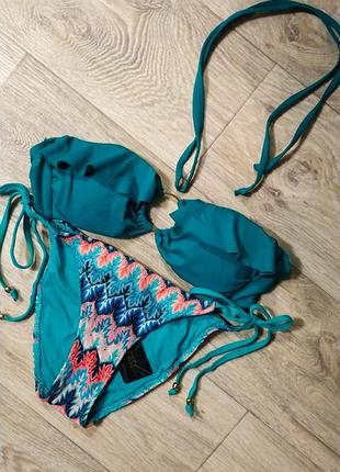 Зелений купальник бандо s