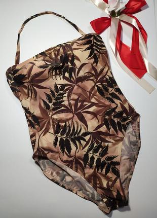 Сдельний купальник бандо в принт листья пальмы debenhams, eur 401 фото