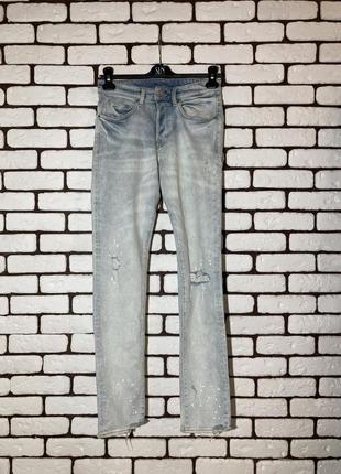 Світло-блакитні джинси з потертостями h&m1 фото