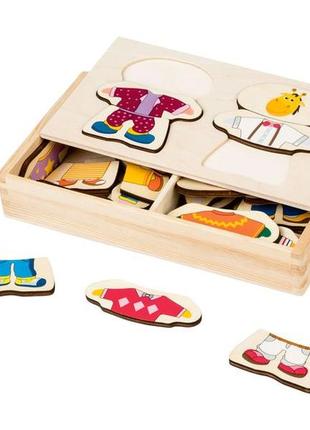 Дерев'яний пазл-головоломка playtive одягни звіринку.