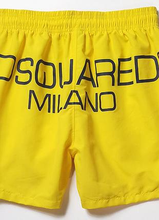 Мужские пляжные шорты (плавки) dsquared2, разные размеры, цвет желтый