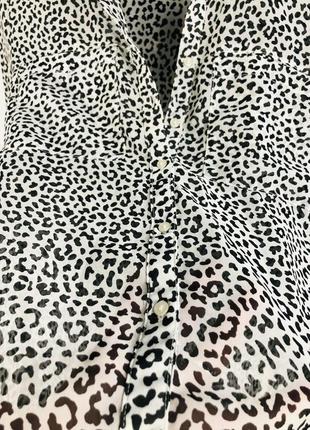 Блуза - сорочка в леопардовий принт3 фото
