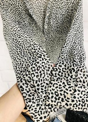 Блуза - сорочка в леопардовий принт6 фото