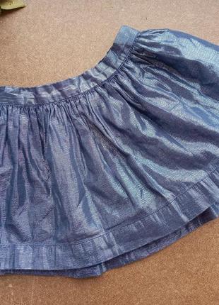 Блестящая синяя юбка на 2 года baby gap1 фото