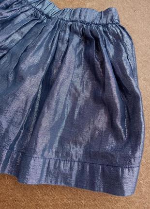 Блестящая синяя юбка на 2 года baby gap4 фото