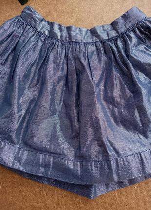 Блестящая синяя юбка на 2 года baby gap6 фото