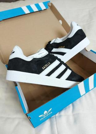 Шикарные кеды adidas gazelle black черные наложенный платеж (36-45)8 фото