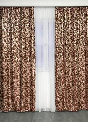 Готові жакардові штори d-15