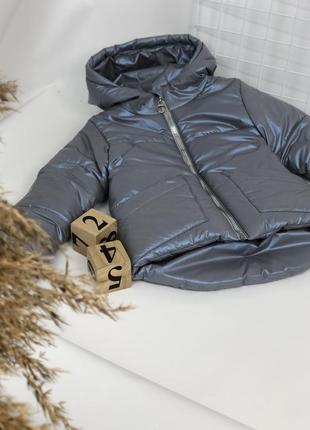 Демісезонна куртка з якісної тканини бархат сезаль на флісі4 фото