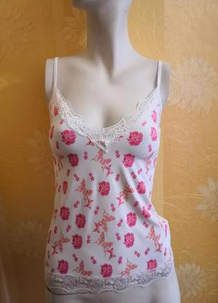 Майка в цветы, размер м.