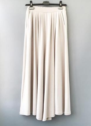 Кюлоты - брюки широкого кроя на резинке свободный размер, с высокой посадкой lily4 фото