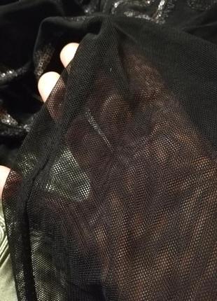 Чёрное платье  в пайетках с кружевом, размер s, m7 фото