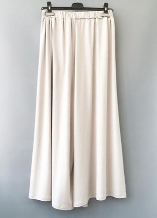 Кюлоты - брюки широкого кроя на резинке свободный размер, с высокой посадкой lily6 фото
