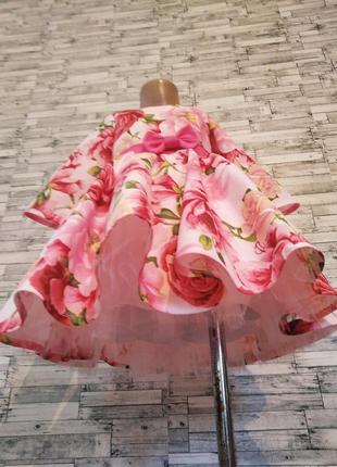 Плаття в квіточку для дівчинки на свята, ошатне2 фото