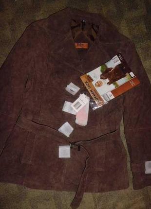 Женская куртка из натуральной кожи. tchibo. м-l5 фото