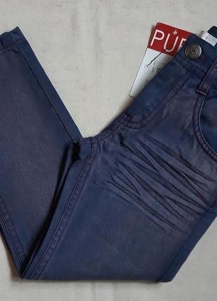 Сиренево синие летние джинсы унисекс германия на 5-6 лет (110-116см)